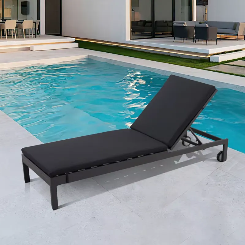 Outdoor Furniture For Pool - Modern Black Exterior Patio Garden Lounge