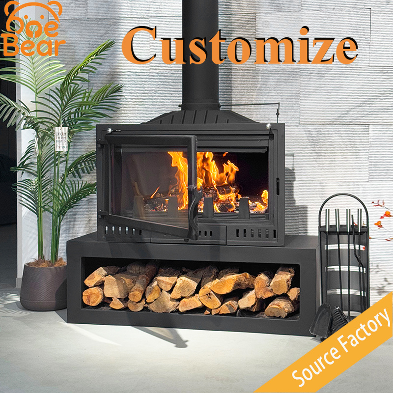 Outdoor Furniture Wooden - Customizable Embedded Wood Burning Fireplace European