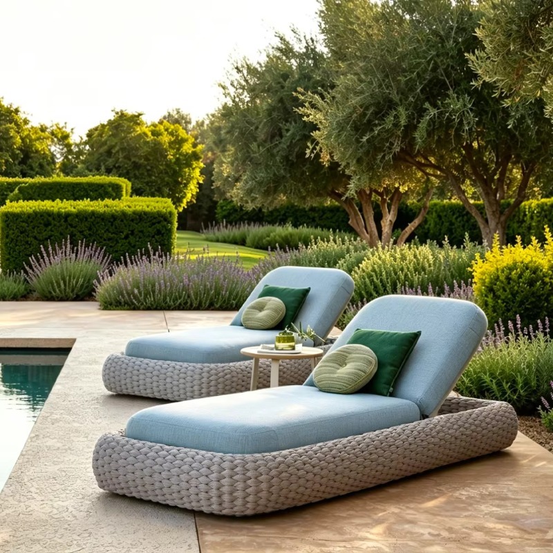 Custom Sun Lounger Hand-woven  - Outdoor Furniture Quick Dry ulasan dan harga
