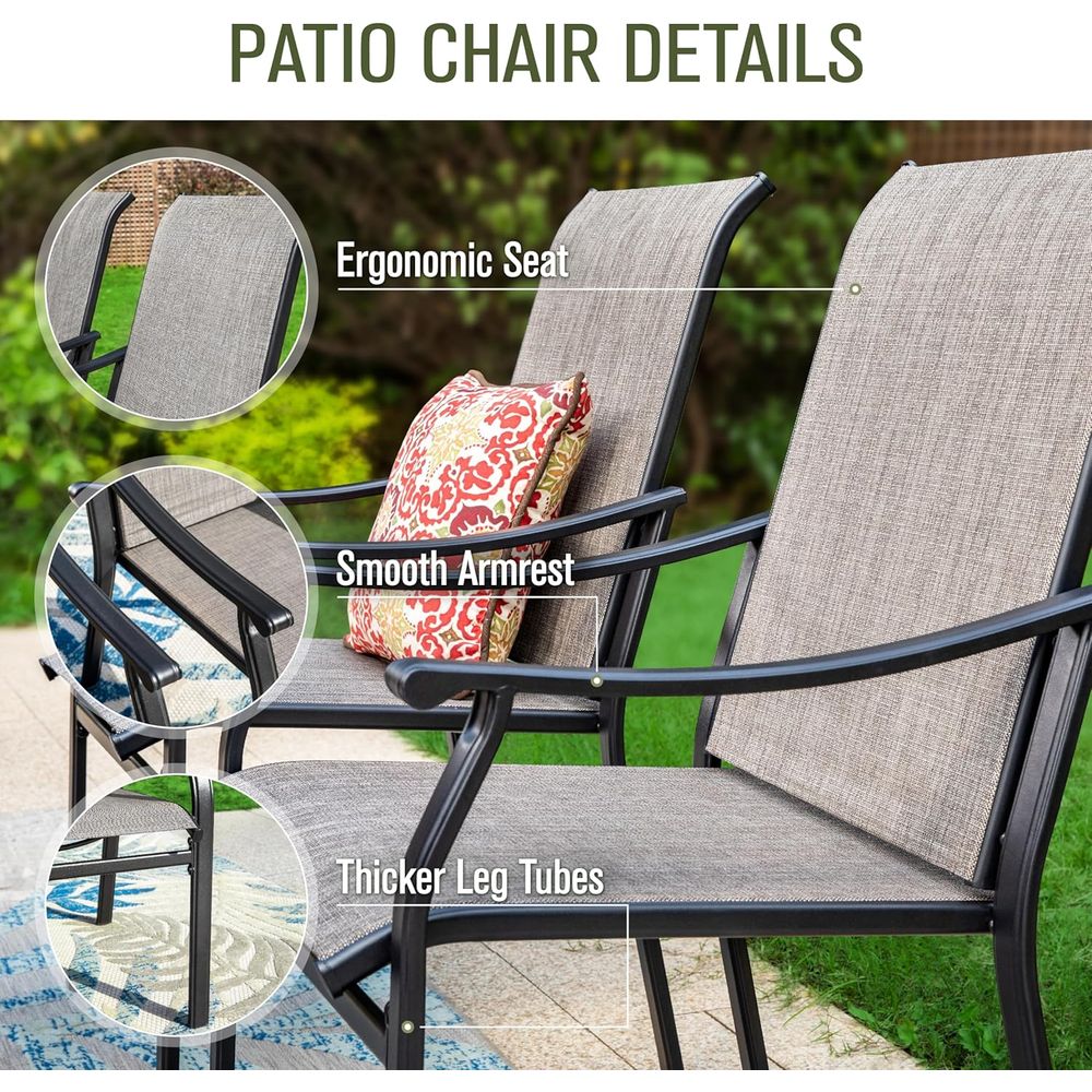 Patio Dining Set 9 Pieces, 8 Q - Outdoor Furniture Quick Dry ulasan dan harga