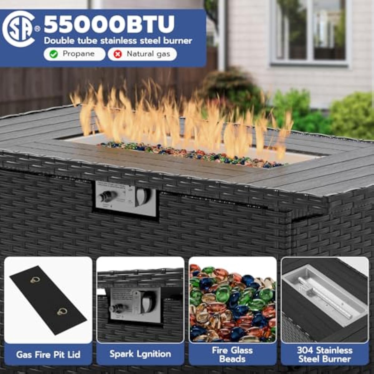 Outdoor sectional sofa set wit - Outdoor Furniture Fire Table ulasan dan harga