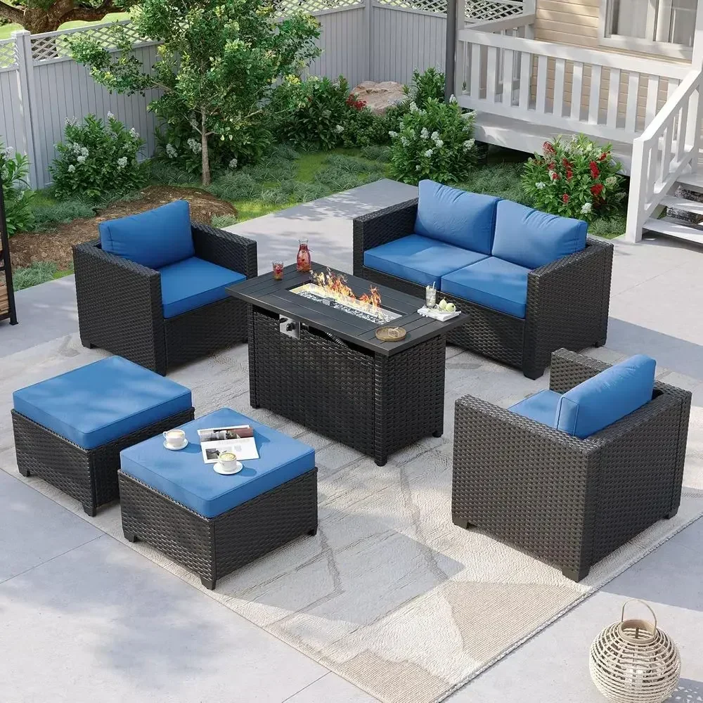 6-Seat Outdoor Patio Furniture - Outdoor Furniture Fire Table ulasan dan harga