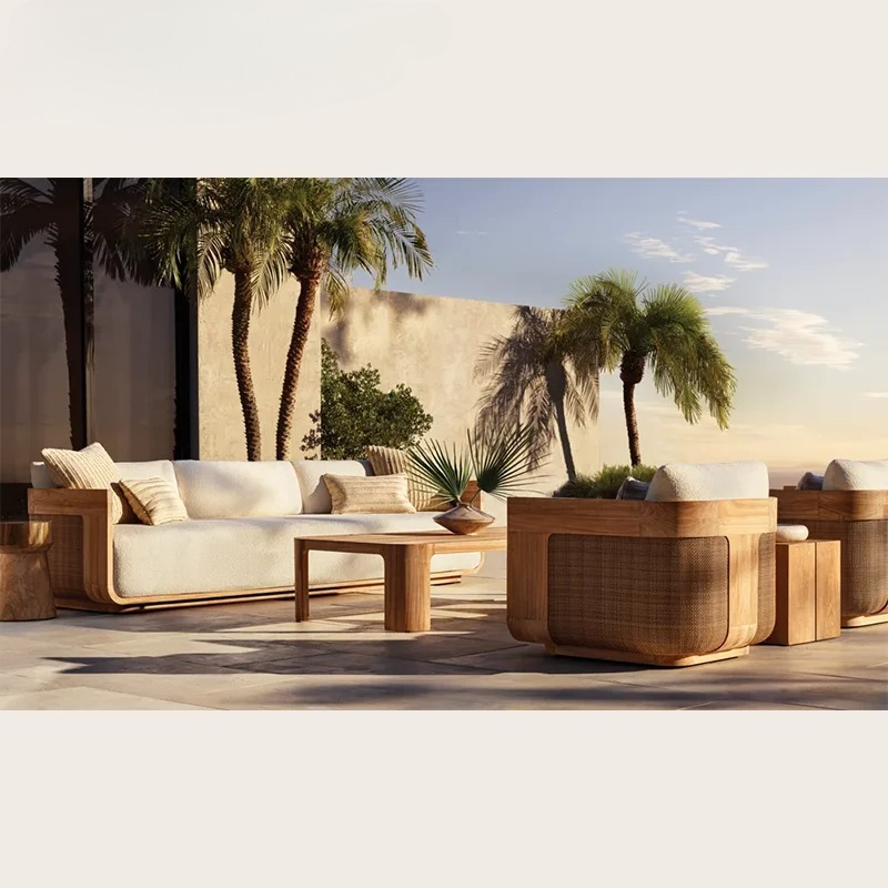 Outdoor Teak Sofa Set Garden F - Outdoor Furniture For Pool ulasan dan harga