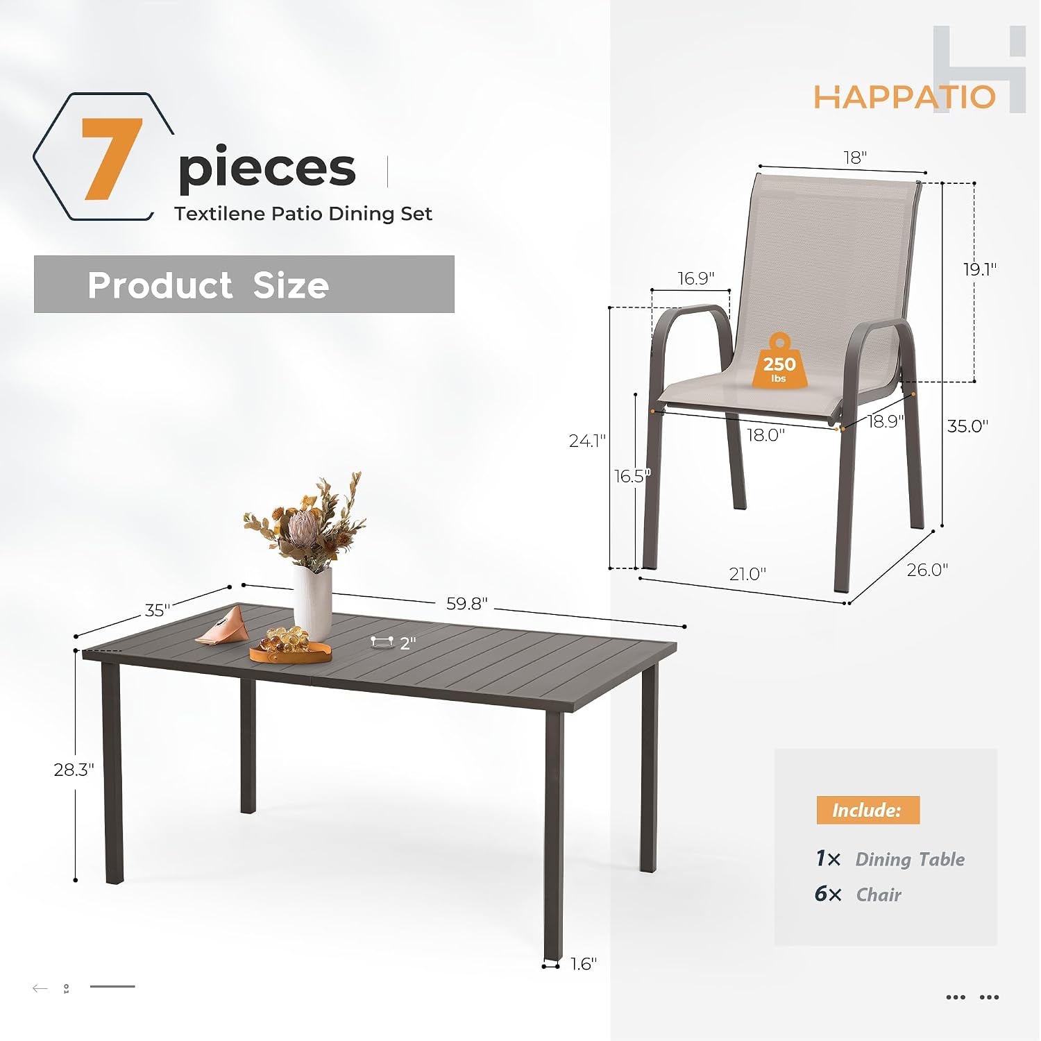 Outdoor Patio Dining Set, 6 Qu - Outdoor Furniture Quick Dry ulasan dan harga