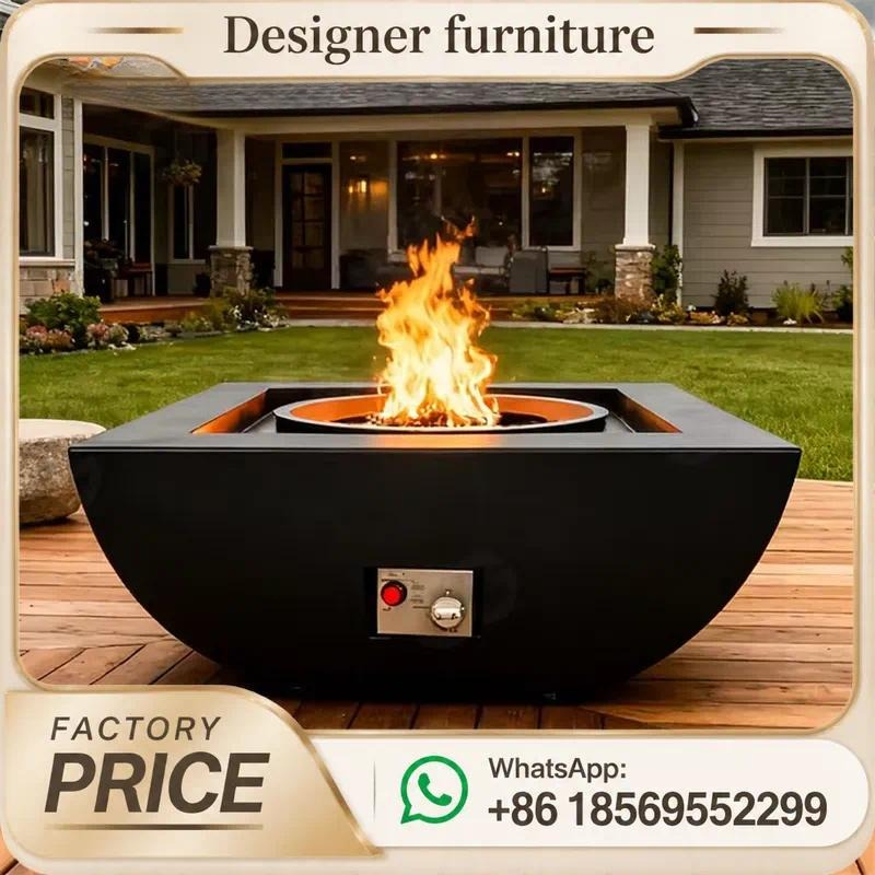 Custom Outdoor Gas Fire Pit Ta - Outdoor Furniture Fire Table ulasan dan harga