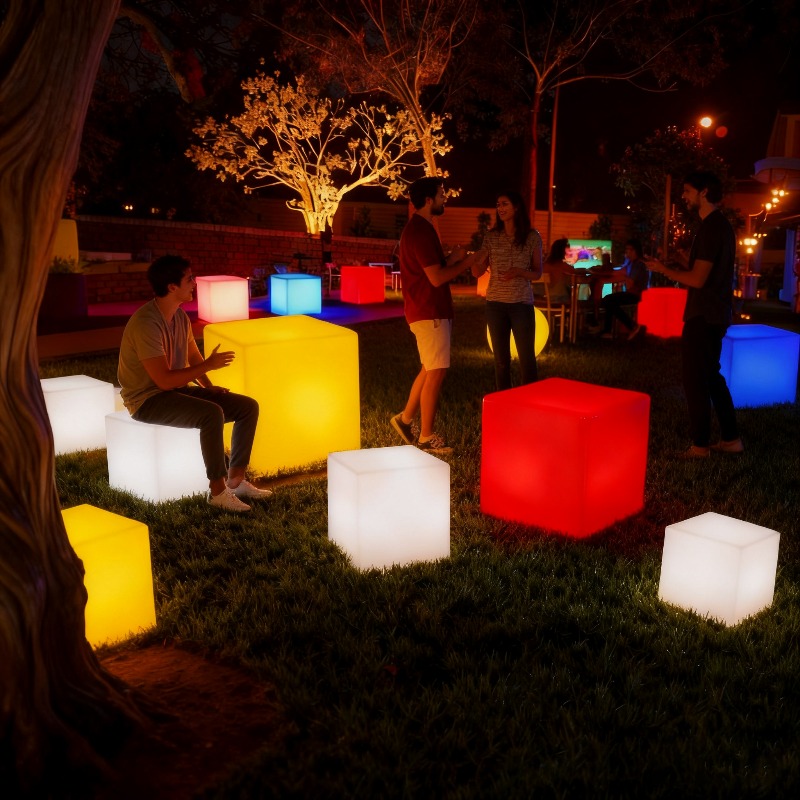 UV Resistant Recyclable PE LED - Outdoor Furniture Recycled Plastic ulasan dan harga