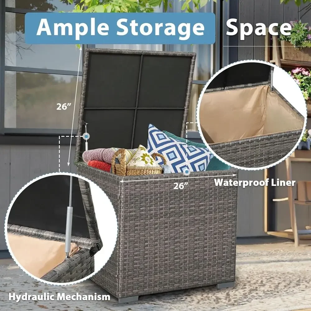 8-Piece Patio Furniture Set wi - Outdoor Furniture Fire Table ulasan dan harga