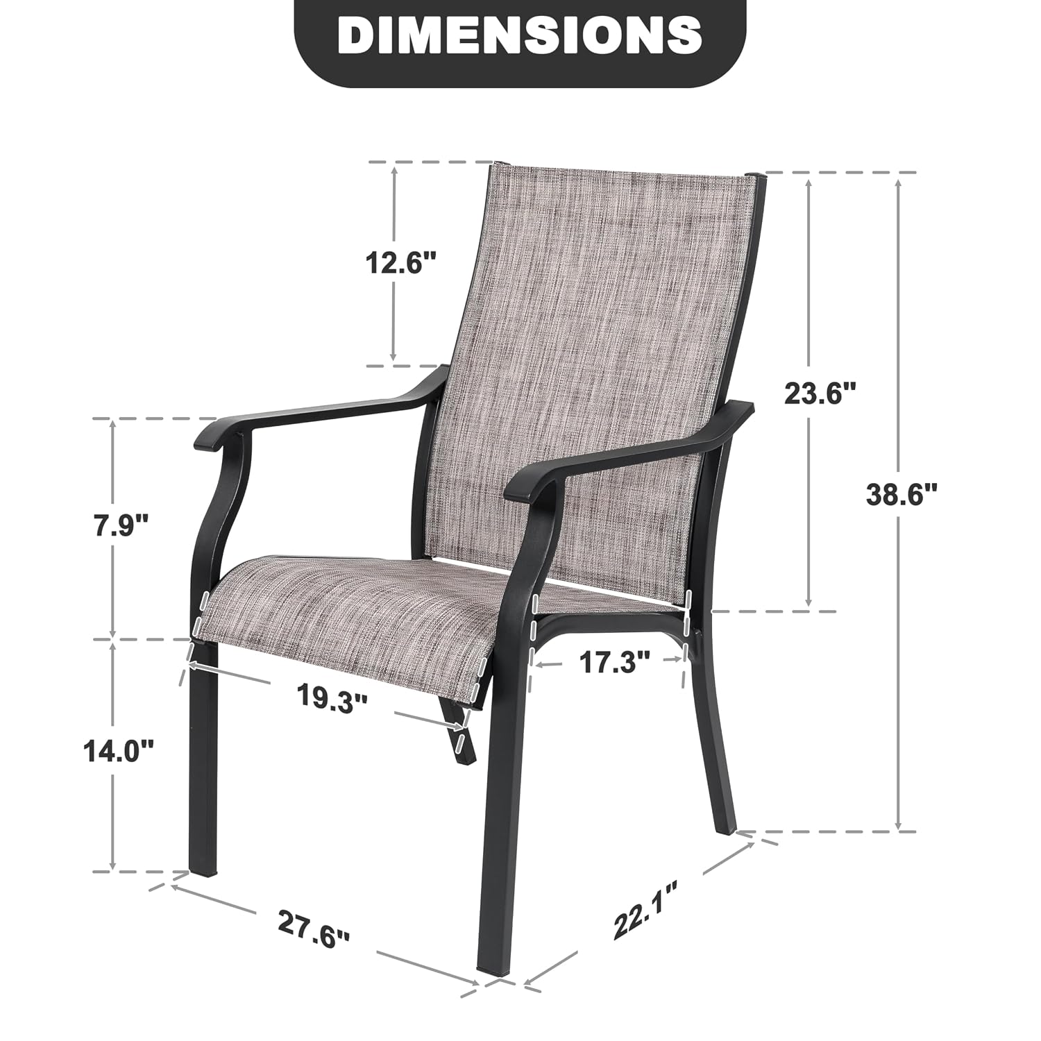 Outdoor Dining Chair 2pcs, Tex - Outdoor Furniture Quick Dry ulasan dan harga