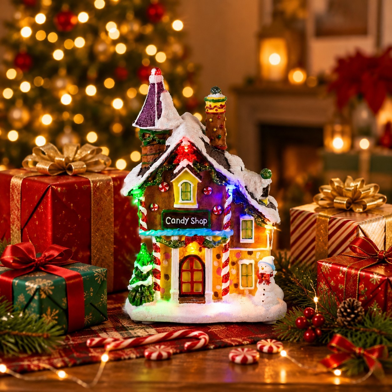 Christmas Candy Gingerbread Ho - Outdoor Furniture Fire Table ulasan dan harga