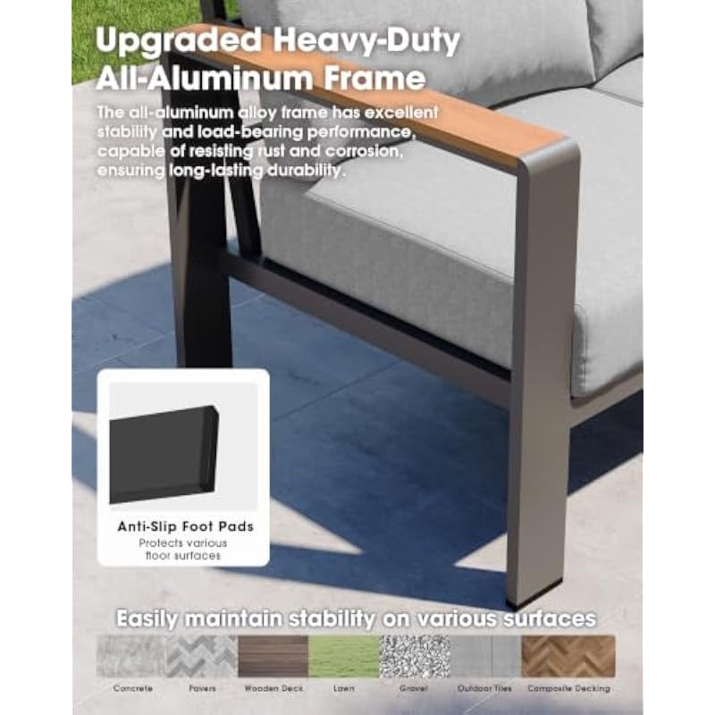 Modern 3-Piece Outdoor Sofa Se - Outdoor Furniture Quick Dry ulasan dan harga