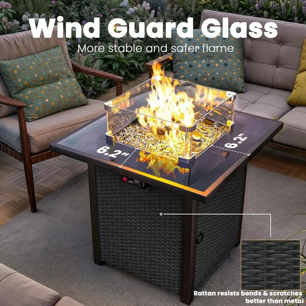 9-Piece Outdoor Patio Furnitur - Outdoor Furniture Fire Table ulasan dan harga