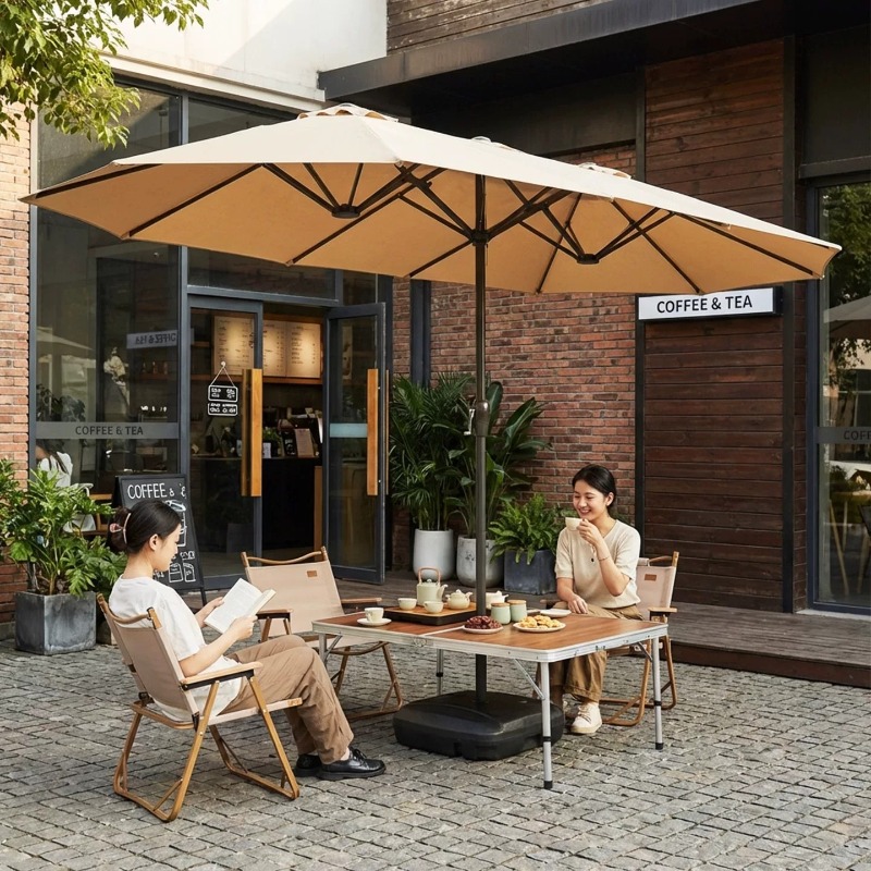 Outdoor Shade Umbrella Large C - Outdoor Furniture With Umbrella ulasan dan harga