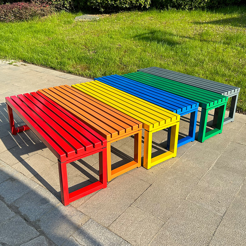 Internet celebrity White bench - Outdoor Furniture Iron ulasan dan harga