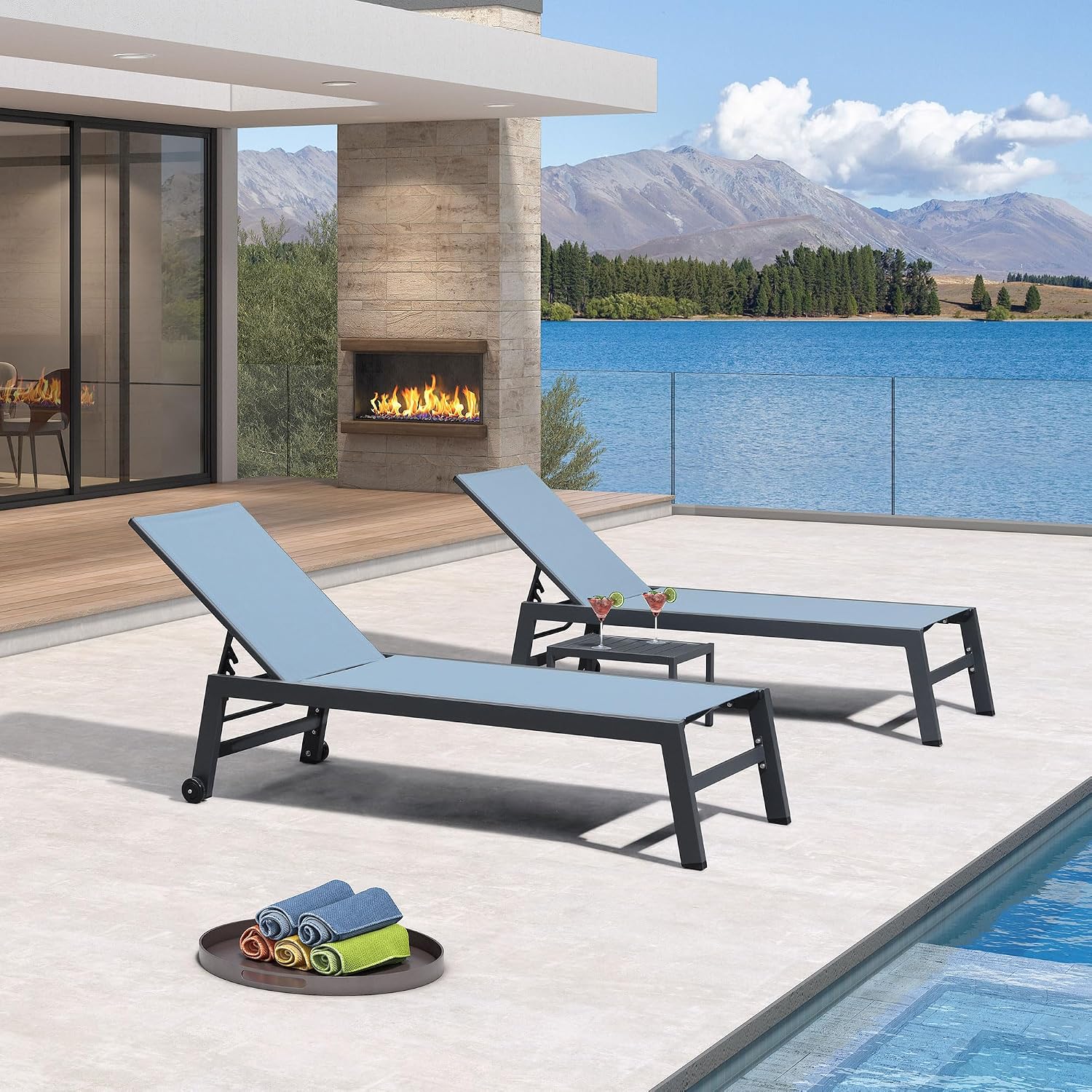 Quick-Dry Textilene Lounge Cha - Outdoor Furniture Quick Dry ulasan dan harga
