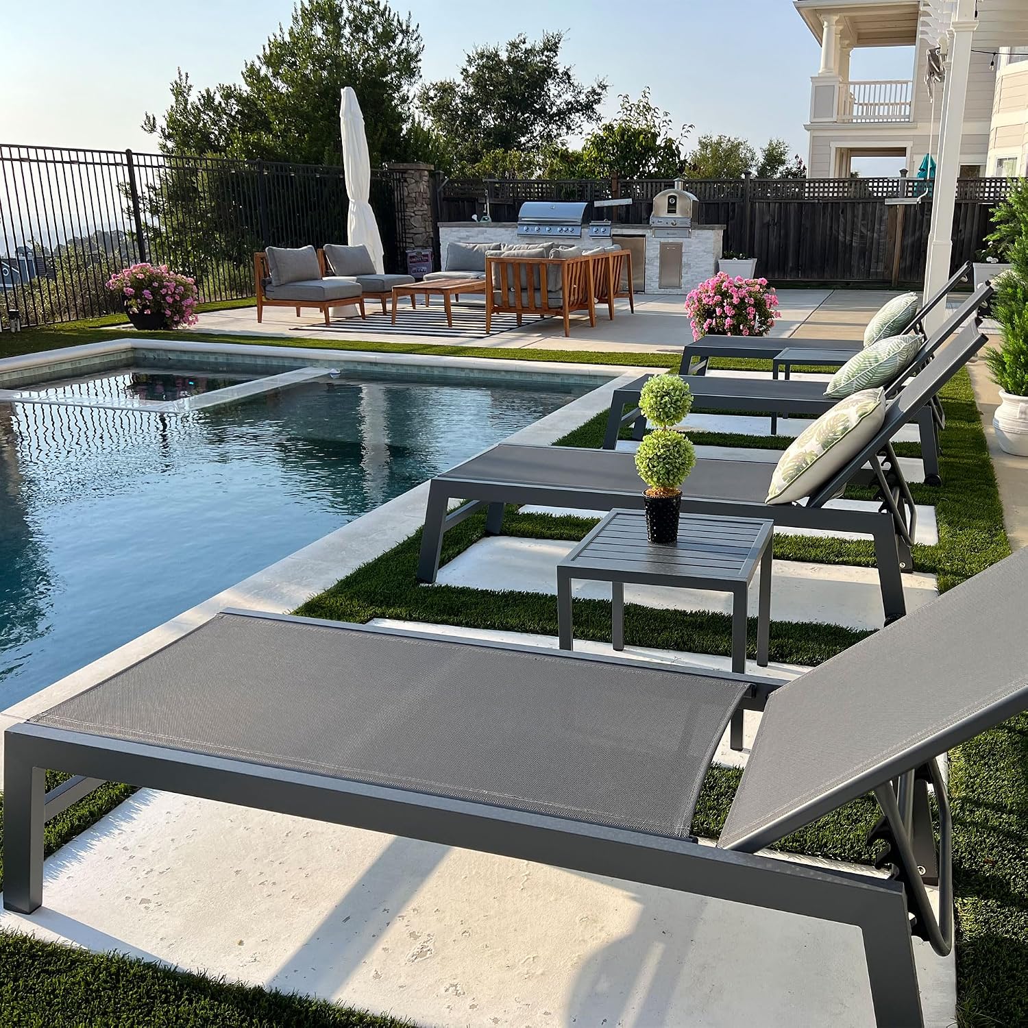 Quick-Dry Mesh Outdoor Lounge  - Outdoor Furniture Quick Dry ulasan dan harga