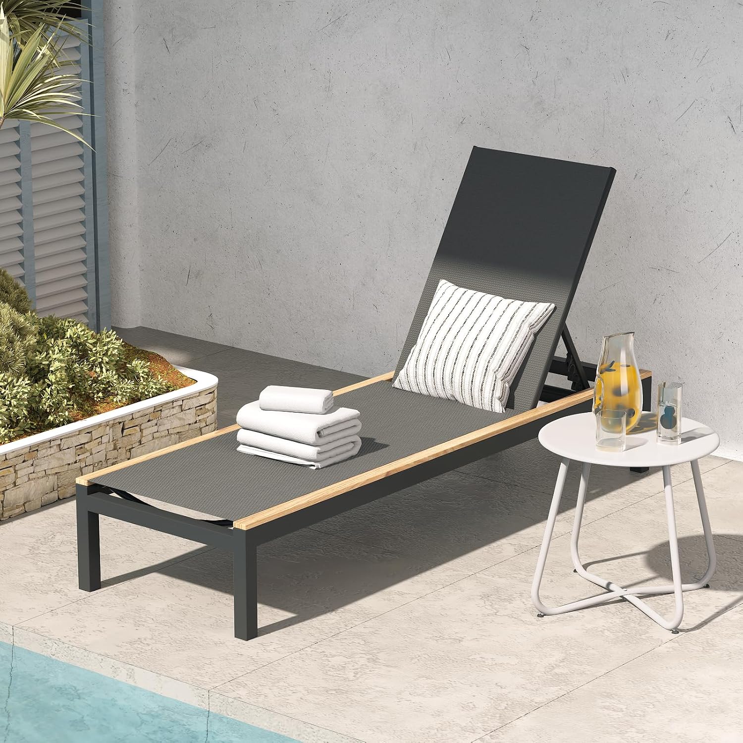 Extra-Long Mesh Sling Lounge C - Outdoor Furniture Quick Dry ulasan dan harga