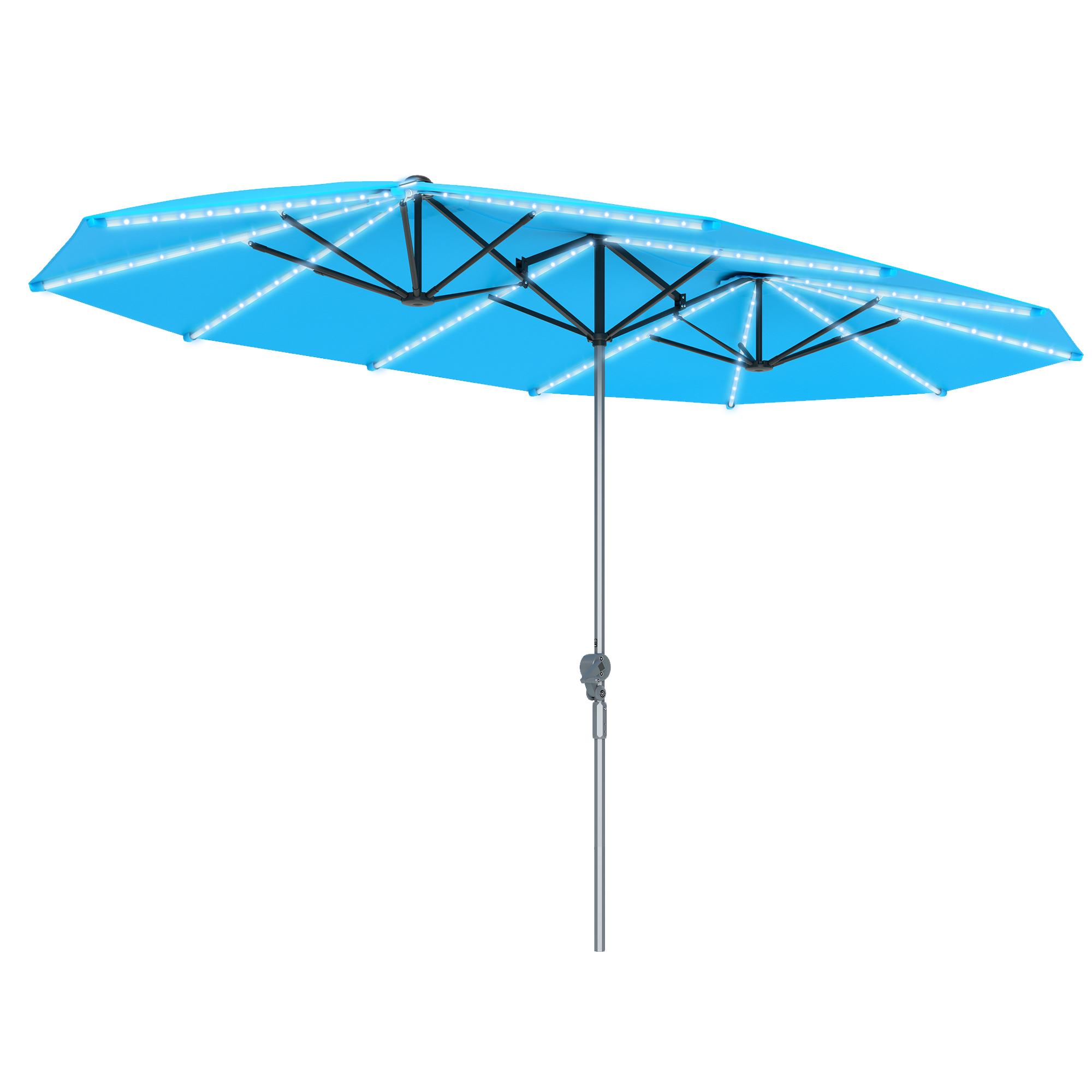 15ft Blue Outdoor Patio Umbrel - Outdoor Furniture With Umbrella ulasan dan harga