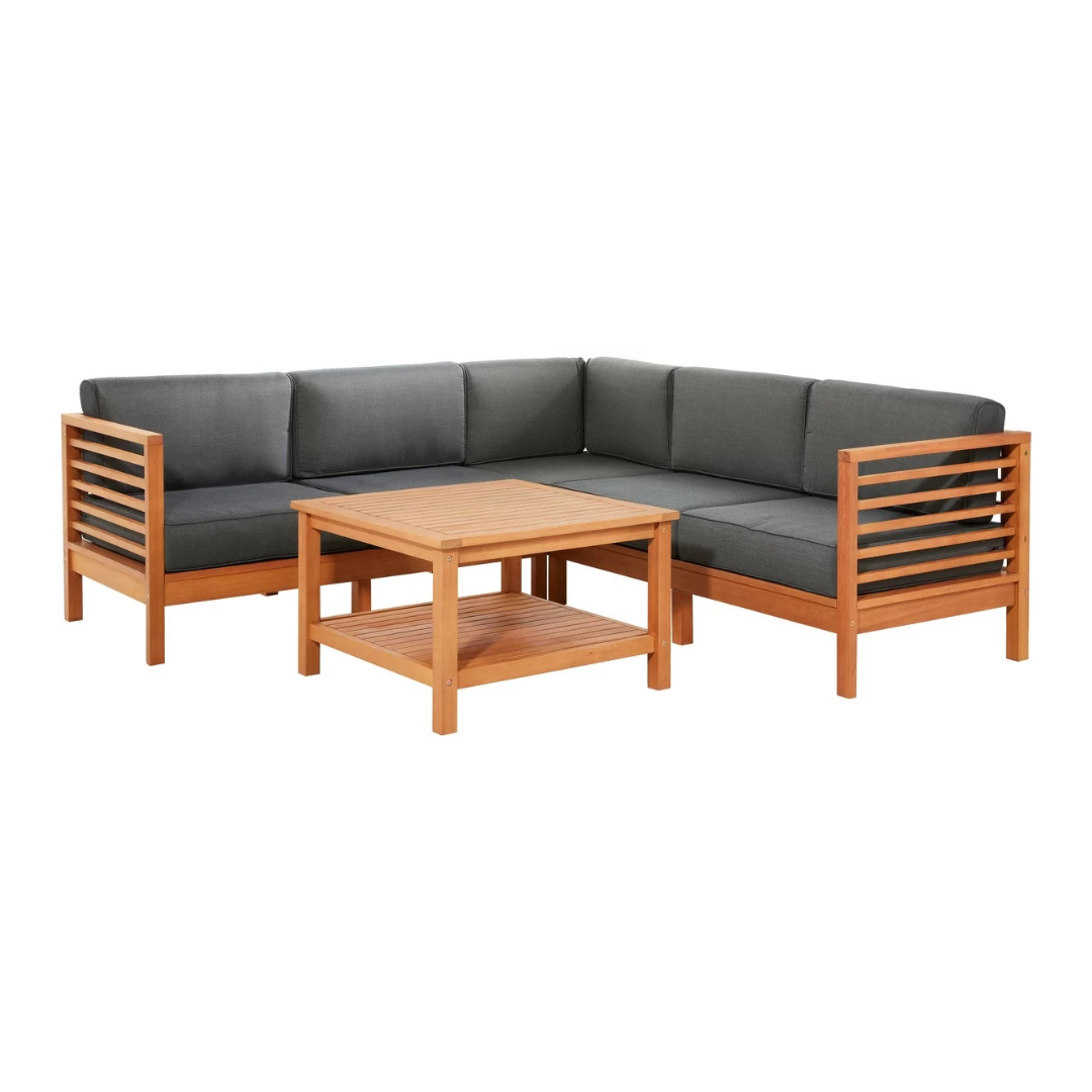 Modern Outdoor Teak Wood Sofa  - Outdoor Furniture Warehouse ulasan dan harga